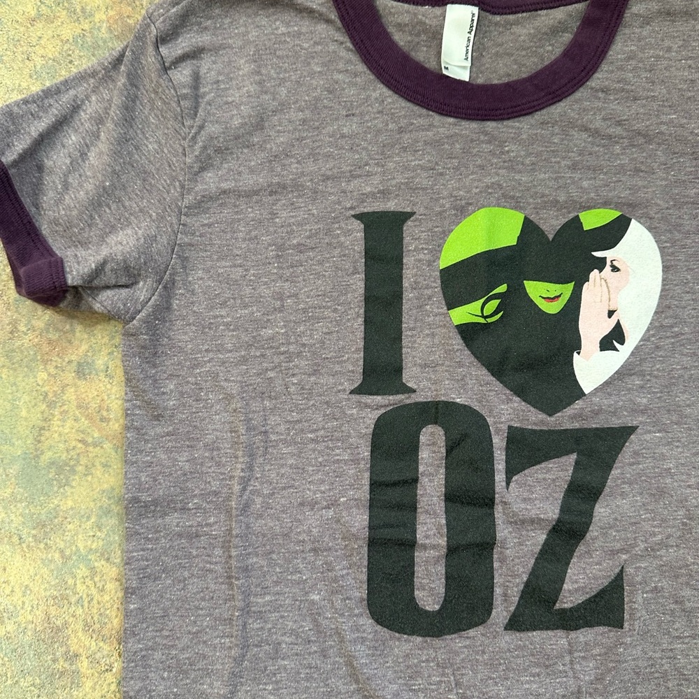 [Wicked] American Apparel I ♡ Oz purple youth short sleeve tshirt size medium
